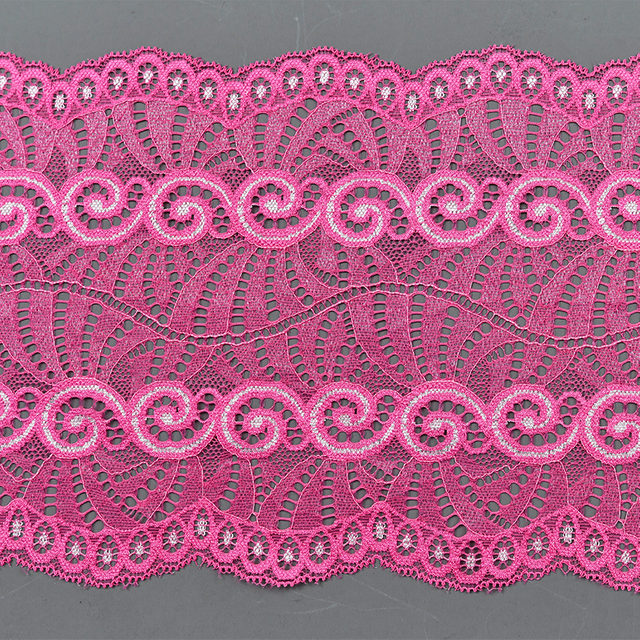 Ready Stock Lace High Quality 16.5cm Women's Elastic Floral Lace Trim 07103#