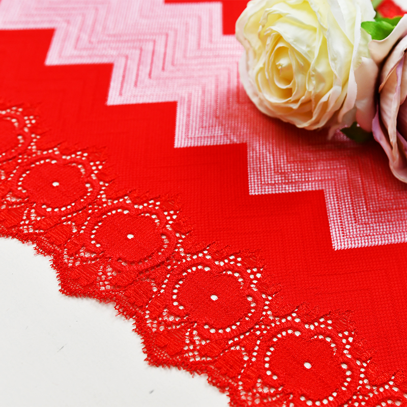 Ready Stock Lace High Quality 23cm Women's Elastic Floral Lace Trim 5578#