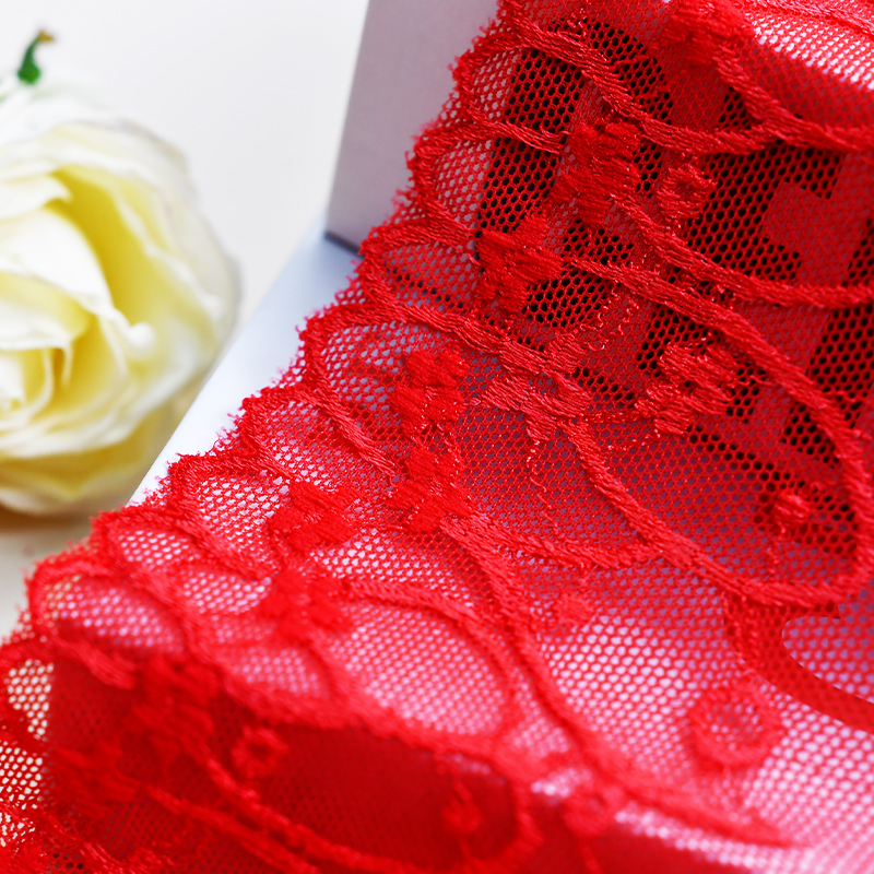 Elegant Mesh Elastic Lace Trim 16cm Spandex Lace Fabric Elastic Lace Women's Dress Underwear Bra 6138#