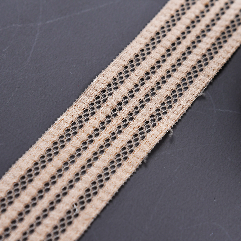 Elastic Lace 3CM Fashion 3D Nylon Spandex Stretch White Floral Lace Trim 116206#