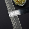 Elastic Lace 3.8CM Fashion 3D Nylon Spandex Stretch White Floral Lace Trim 106679#