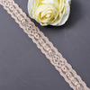 Elastic Lace 2CM Fashion 3D Nylon Spandex Stretch White Floral Lace Trim 116023#