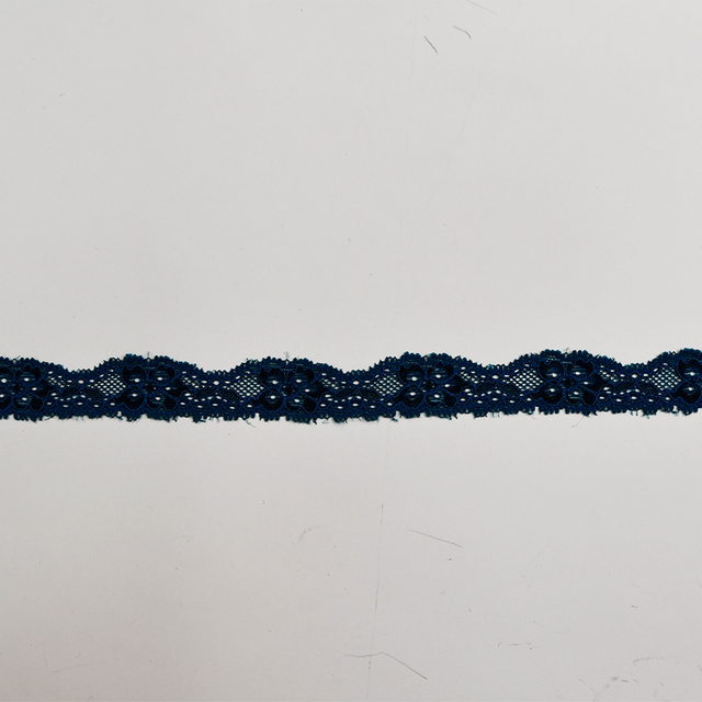 Elastic Lace 2CM Fashion 3D Nylon Spandex Stretch White Floral Lace Trim AB10#