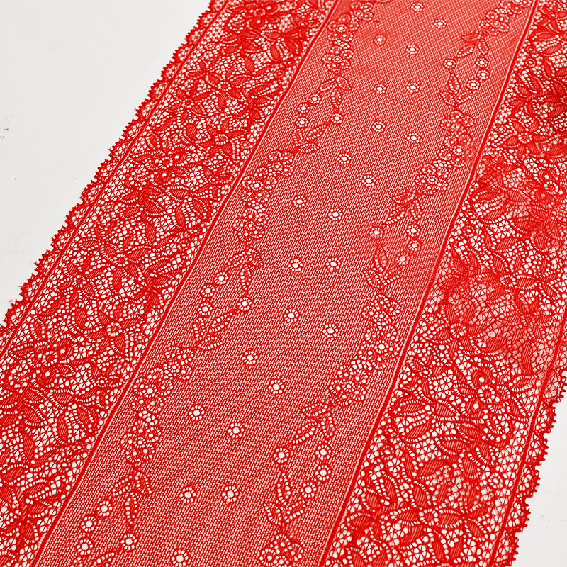 Ready Stock Lace High Quality 24cm Women's Elastic Floral Lace Trim 05863#