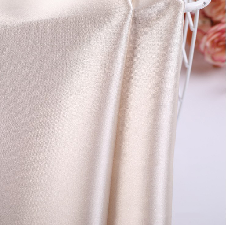 Plain Dyed 96% Polyester 4%Spandex Bridal Satin Stretch Textile Satin Fabric for Nightwear Garment