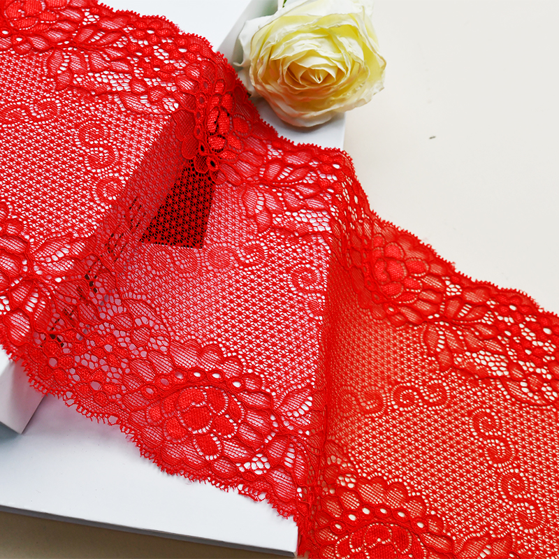 Elegant Mesh Elastic Lace Trim 14cm Spandex Lace Fabric Elastic Lace Women's Dress Underwear Bra B010#