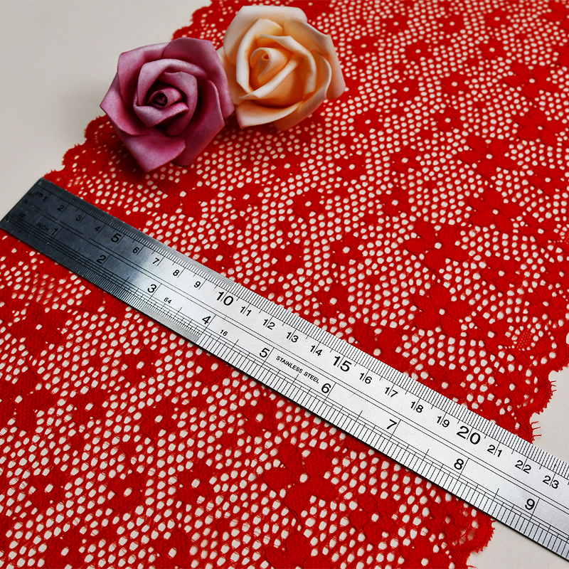 manufacturers supply 20.5cm wide warp knitted white lace underwear clothing accessories DIY wedding dress stretch lace 9027#