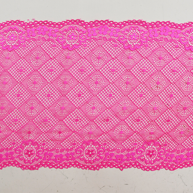 Professional Lace Manufacturer High Quality24cm Stretch White Floral Lace Trim for Women 460#