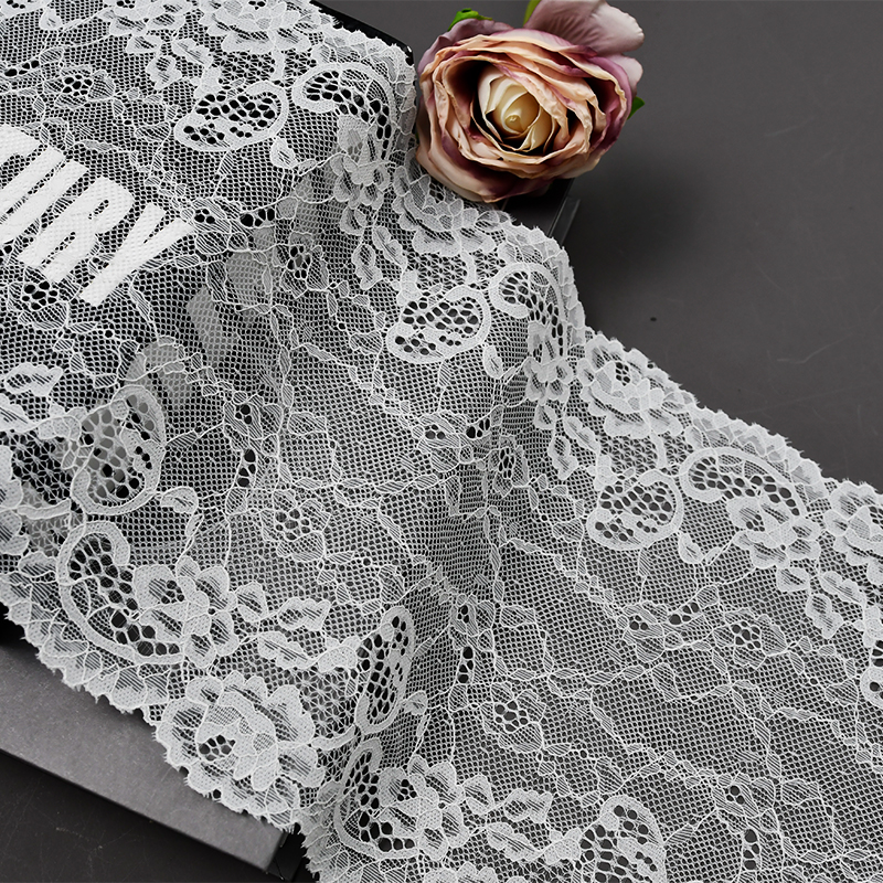 Elegant Mesh Elastic Lace Trim 20cm Spandex Lace Fabric Elastic Lace Women's Dress Underwear Bra TB164#
