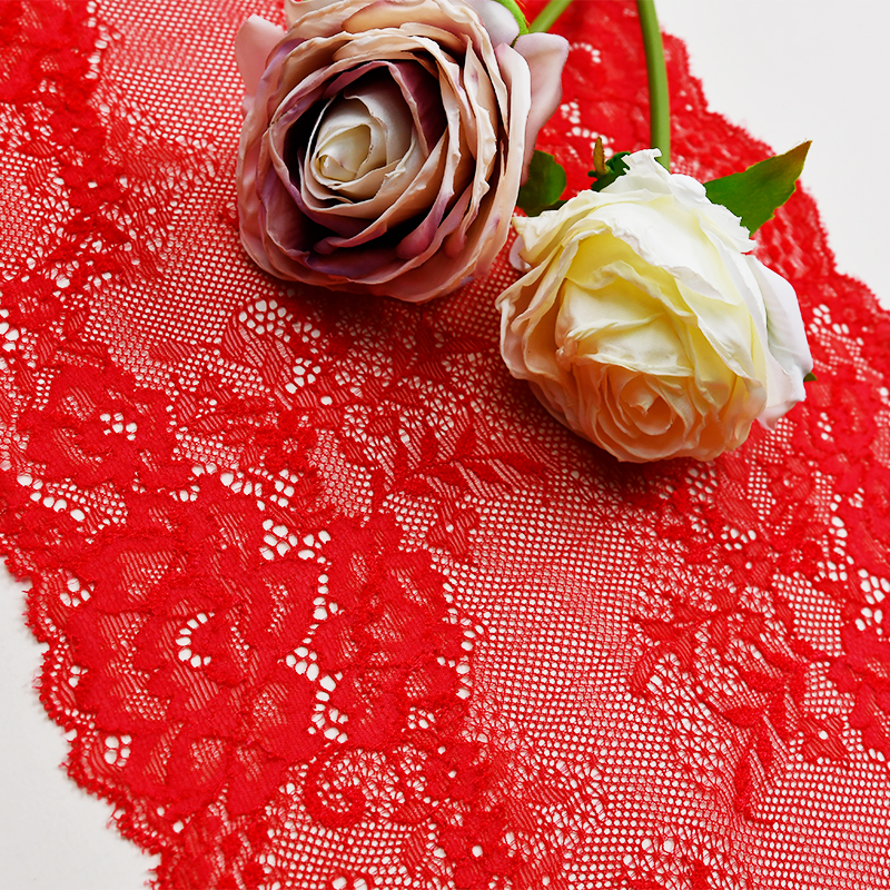 Elegant Mesh Elastic Lace Trim 23cm Spandex Lace Fabric Elastic Lace Women's Dress Underwear Bra G2001#