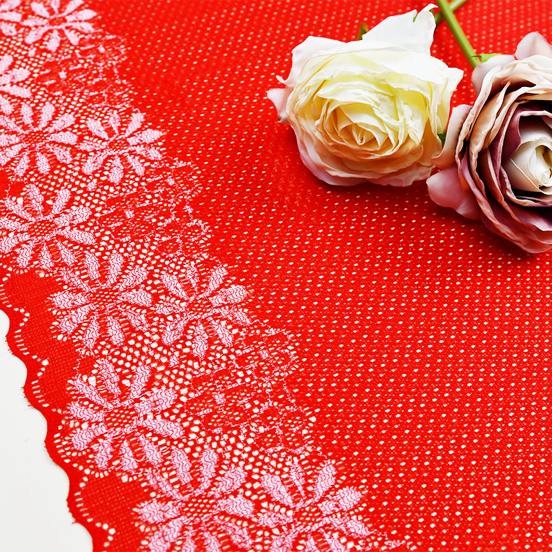 Ready Stock Lace High Quality 30cm Women's Elastic Floral Lace Trim 8091#