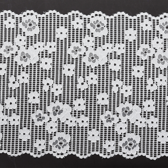 Ready Stock Lace High Quality 19.5cm Women's Elastic Floral Lace Trim 2073#