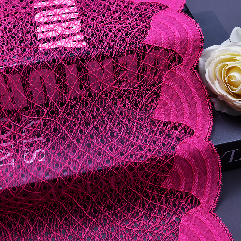 manufacturers supply 22cm wide warp knitted white lace underwear clothing accessories DIY wedding dress stretch lace 08310#