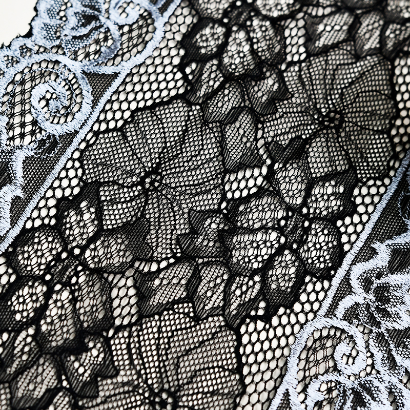 Professional Lace Manufacturer High Quality 18.5cm Stretch White Floral Lace Trim for Women 1314A#