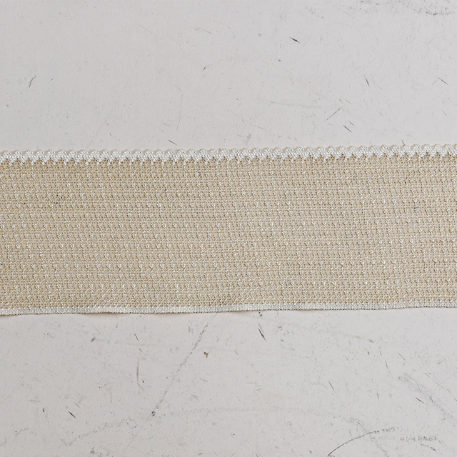 7cm Wholesale Bicolor knitted Elastic Lace Trim, nylon spandex stretch lace trim for women dress 88234#