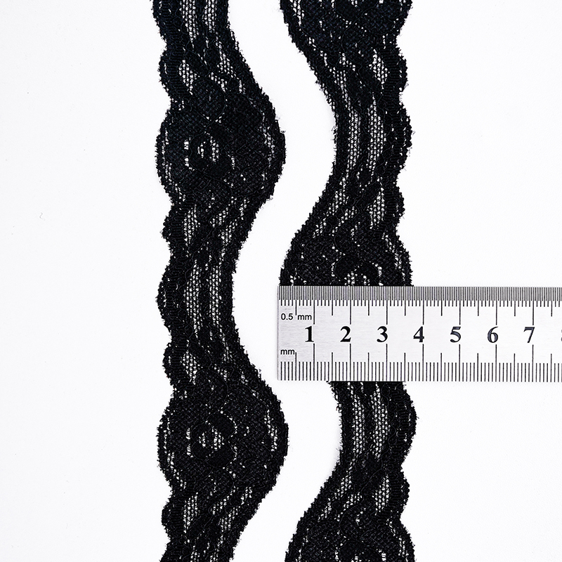 High Quality Stretch Nylon Lace Trim 4cm Nylon Lace Fabric Nylon Spandex Lace for Bra And Underwear Wedding Decoration 1406-1#