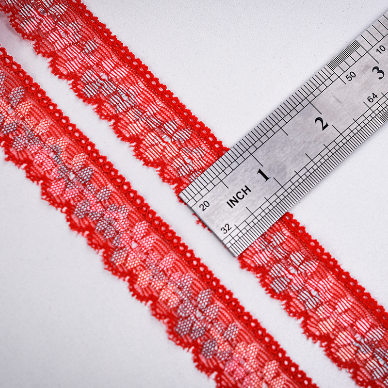 High Quality Stretch Nylon Lace Trim 2.2cm Nylon Lace Fabric Nylon Spandex Lace for Bra And Underwear Wedding Decoration 05058#