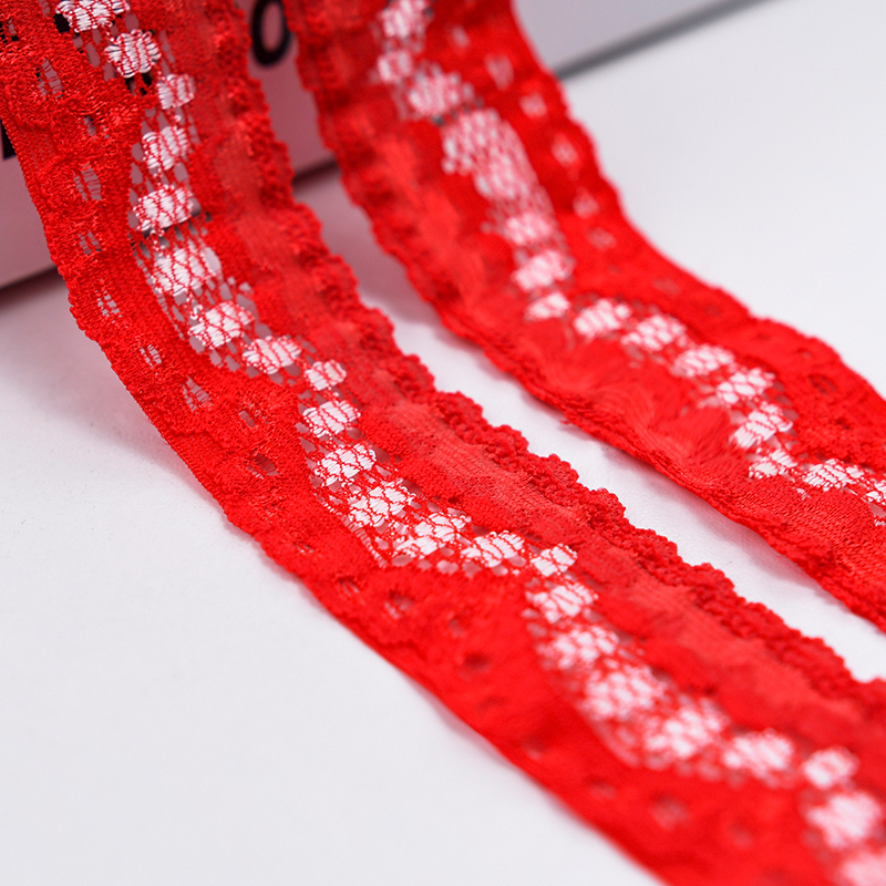 High Quality Stretch Nylon Lace Trim 3cm Nylon Lace Fabric Nylon Spandex Lace for Bra And Underwear Wedding Decoration 1510#