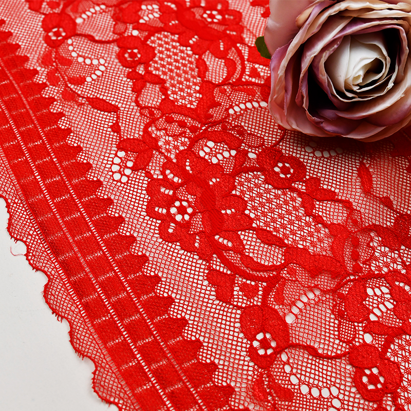 21.5cm Beautiful Lace Stretch Floral Lingerie Headband Elastic Diy Lace 12399#