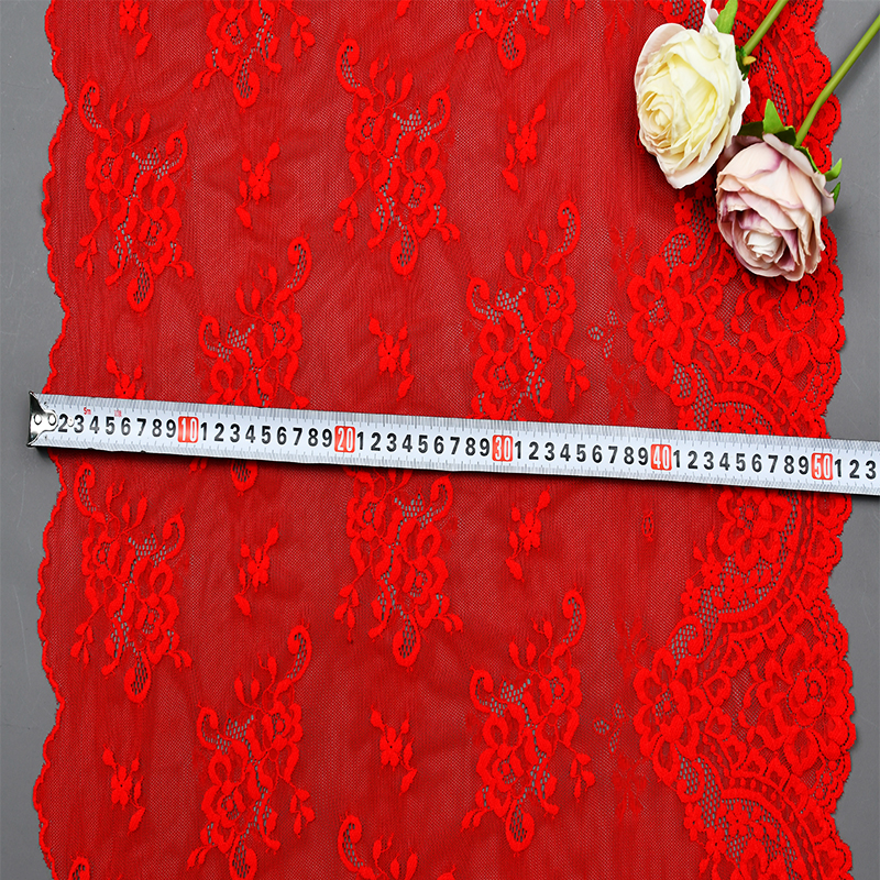 Professional Lace Manufacturer High Quality 59cm Stretch White Floral Lace Trim for Women 5333#