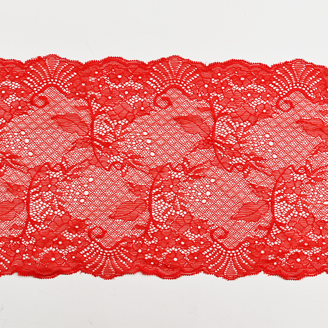 Professional Lace Manufacturer High Quality20cm Stretch White Floral Lace Trim for Women 5197#