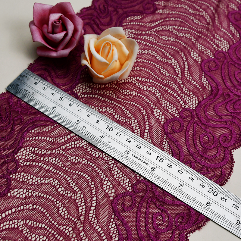 manufacturers supply 21.5cm wide warp knitted white lace underwear clothing accessories DIY wedding dress stretch lace 8182#