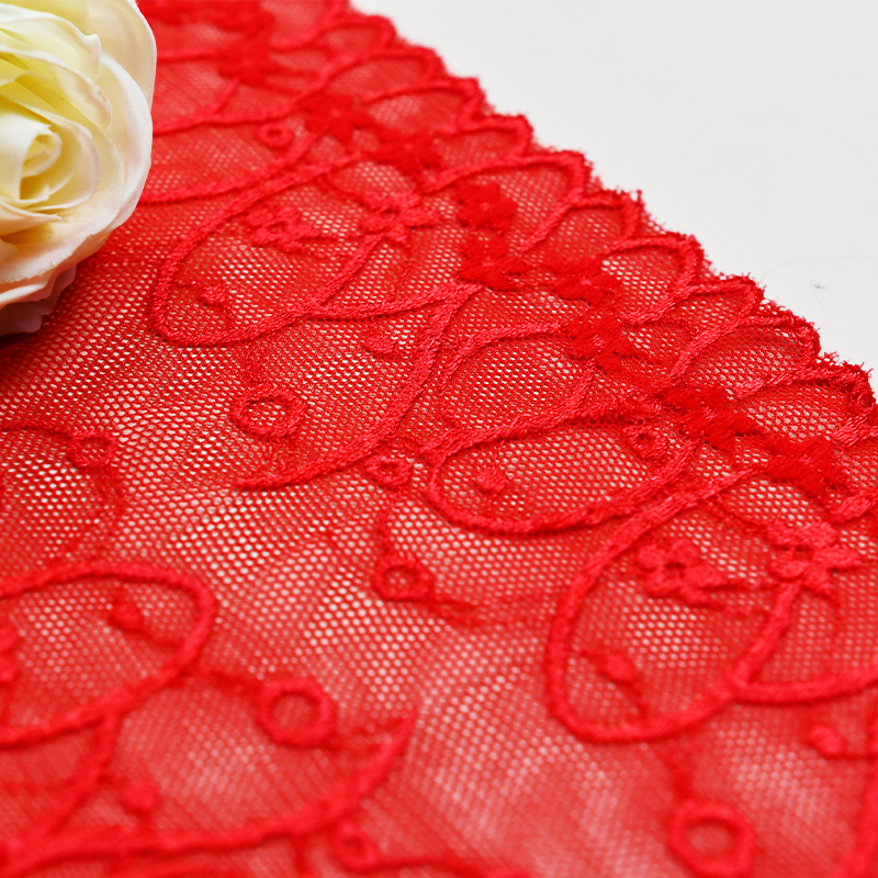 Elegant Mesh Elastic Lace Trim 16cm Spandex Lace Fabric Elastic Lace Women's Dress Underwear Bra 6138#