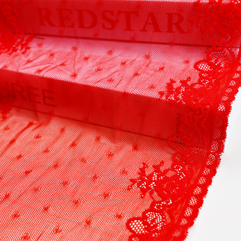 Professional Lace Manufacturer High Quality23.5cm Stretch White Floral Lace Trim for Women7027#