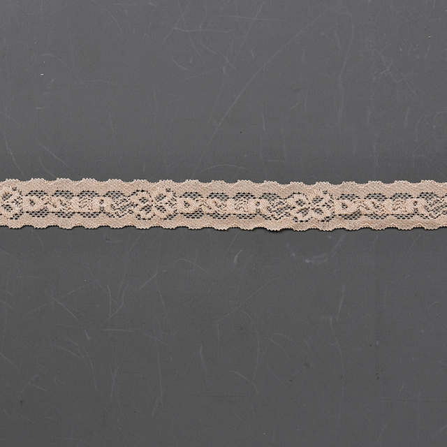 Elastic Lace 2CM Fashion 3D Nylon Spandex Stretch White Floral Lace Trim 116023#