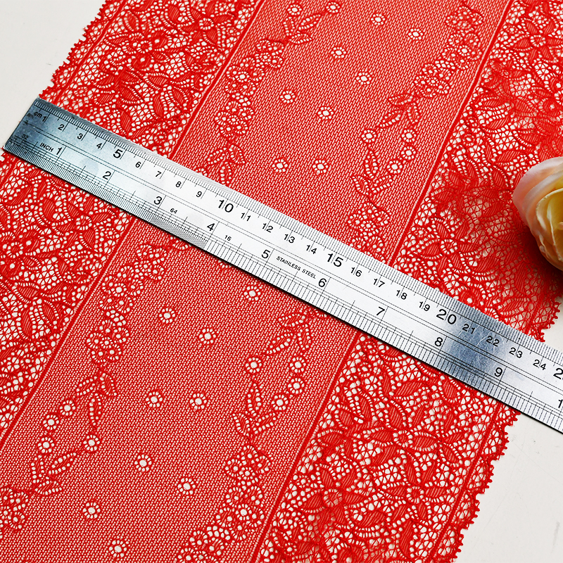 Ready Stock Lace High Quality 24cm Women's Elastic Floral Lace Trim 05863#