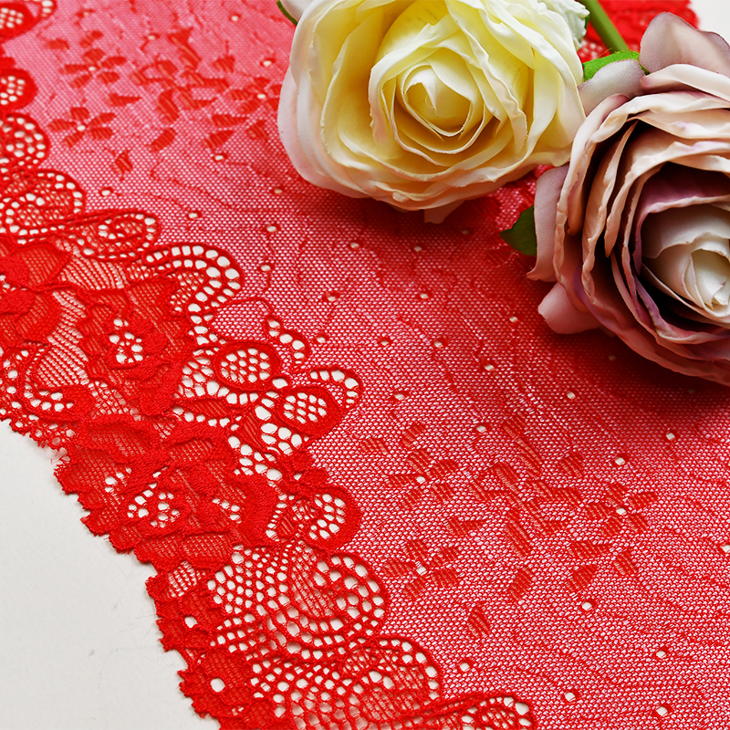 Professional Lace Manufacturer High Quality 21cm Stretch White Floral Lace Trim for Women 6112#