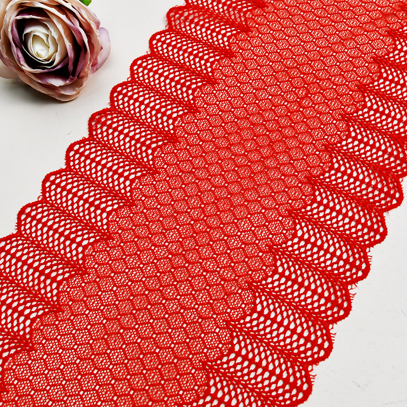 Professional Lace Manufacturer High Quality 19.5cm Stretch White Floral Lace Trim for Women 1198#