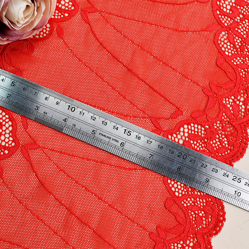 Elegant Mesh Elastic Lace Trim 25cm Spandex Lace Fabric Elastic Lace Women's Dress Underwear Bra 9289#