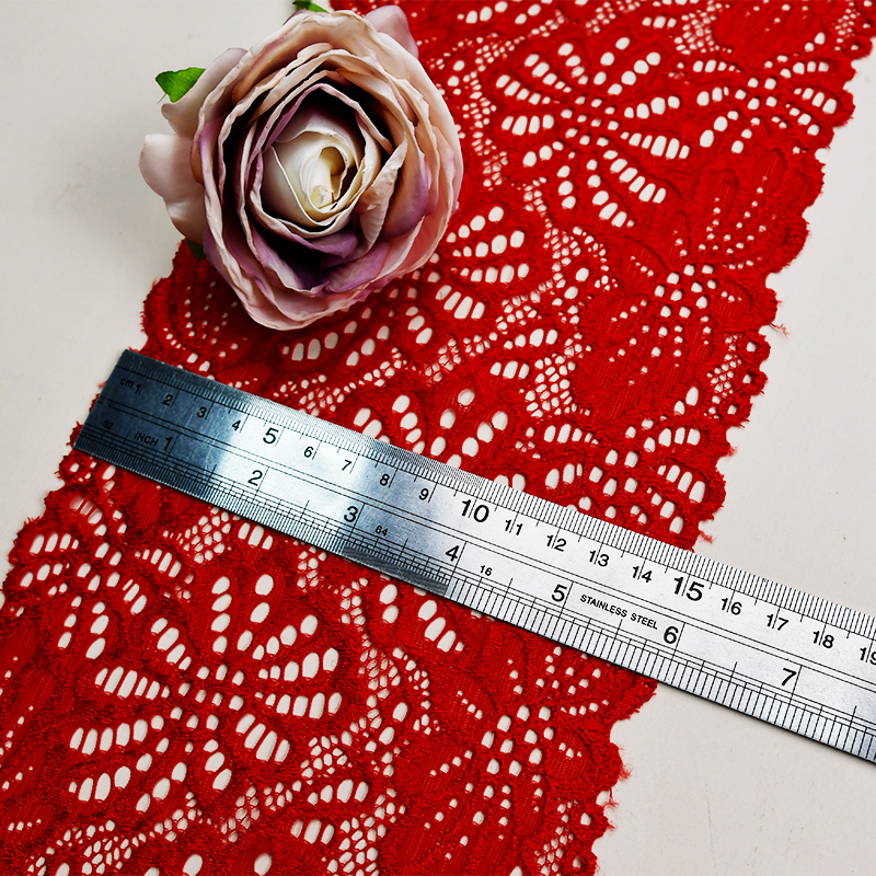 15.5cm Beautiful Lace Stretch Floral Lingerie Headband Elastic Diy Lace 85093#