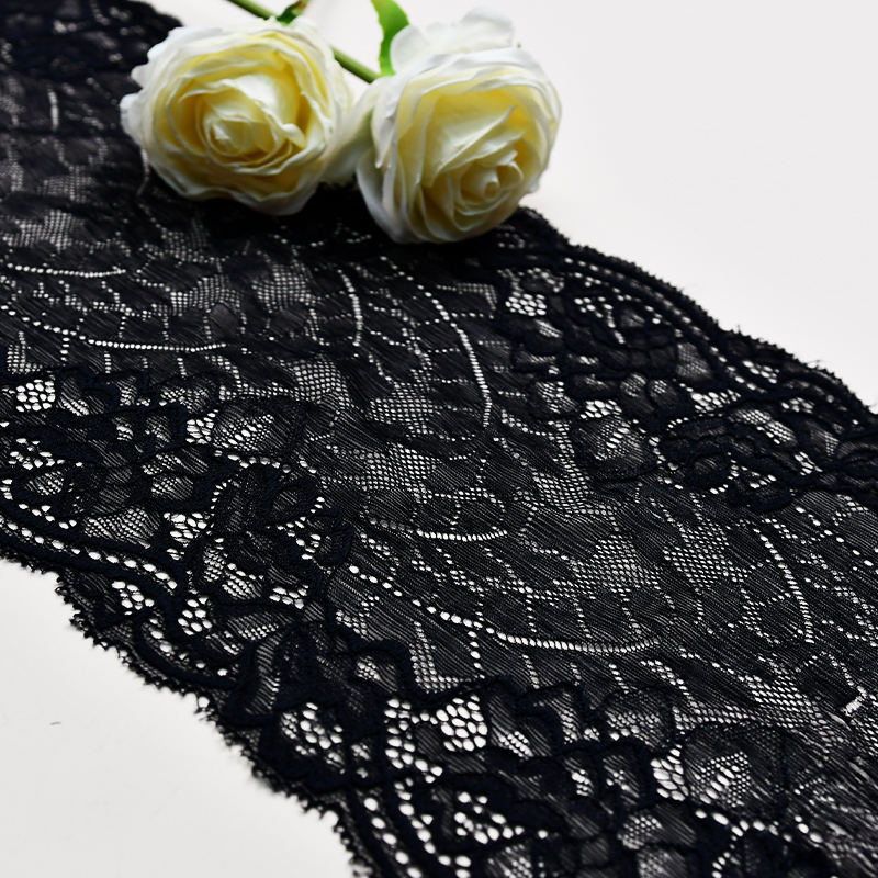 Elegant Mesh Elastic Lace Trim 22.5cm Spandex Lace Fabric Elastic Lace Women's Dress Underwear Bra 85146#