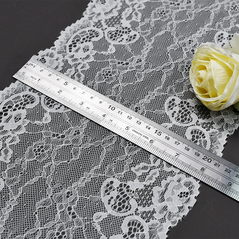Elegant Mesh Elastic Lace Trim 20cm Spandex Lace Fabric Elastic Lace Women's Dress Underwear Bra TB164#