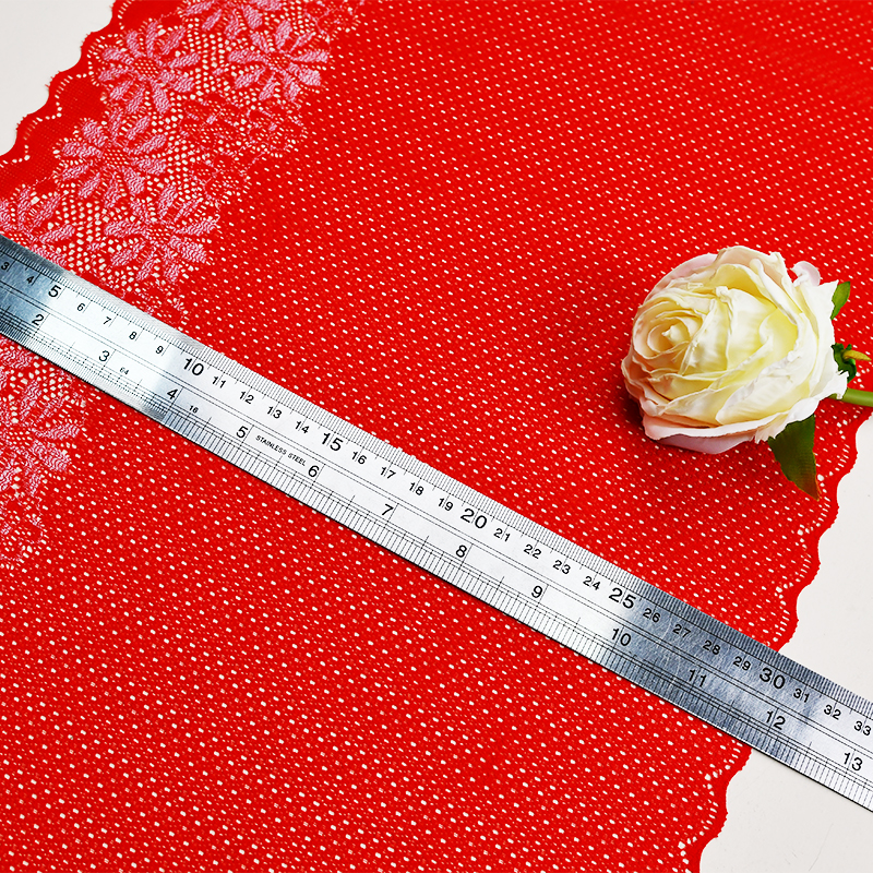 Ready Stock Lace High Quality 30cm Women's Elastic Floral Lace Trim 8091#