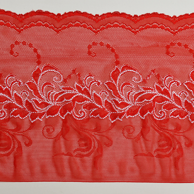 Ready Stock Lace High Quality 21.5cm Women's Elastic Floral Lace Trim 2056#