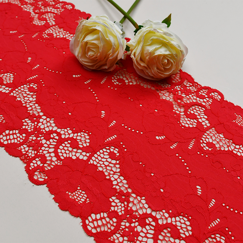 manufacturers supply 20cm wide warp knitted white lace underwear clothing accessories DIY wedding dress stretch lace 65178#
