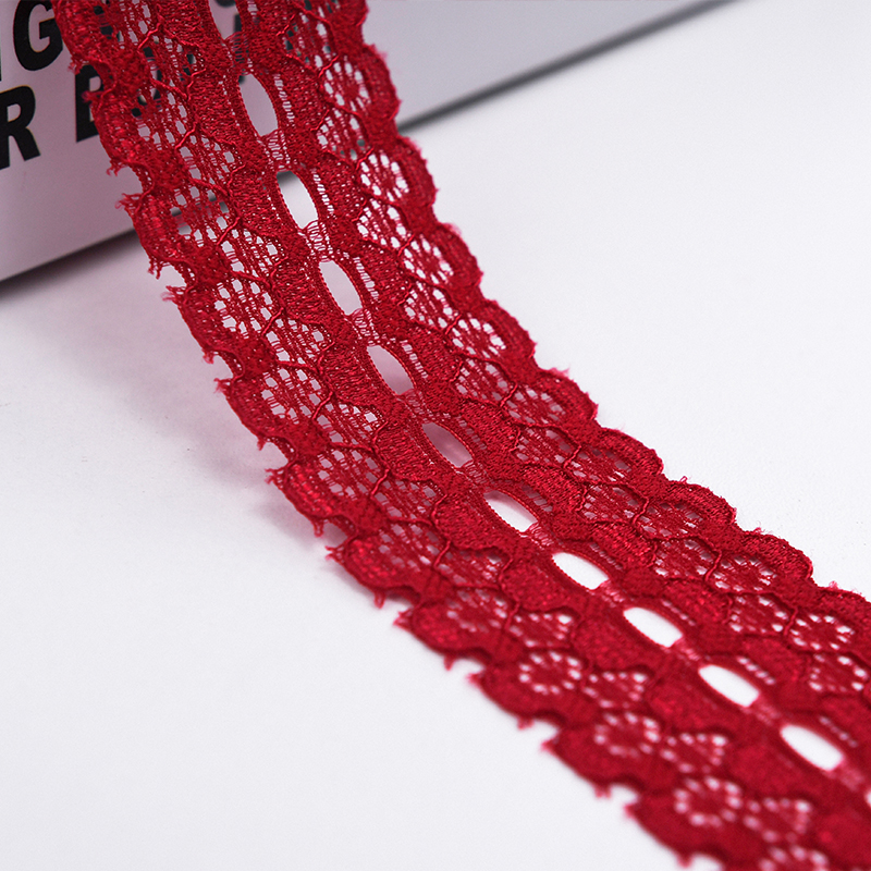 High Quality Stretch Nylon Lace Trim 4cm Nylon Lace Fabric Nylon Spandex Lace for Bra And Underwear Wedding Decoration 65236#