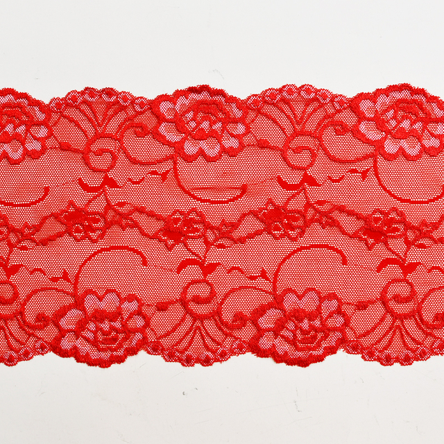 Professional Lace Manufacturer High Quality 18cm Stretch White Floral Lace Trim for Women 3142#