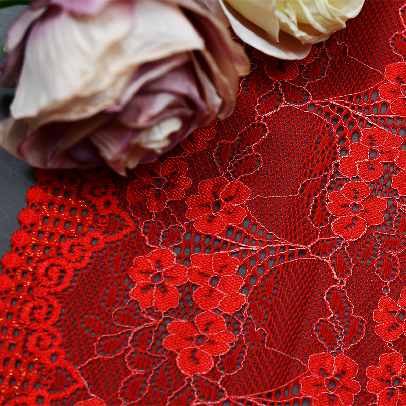 Professional Lace Manufacturer High Quality 17cm Stretch White Floral Lace Trim for Women C038#