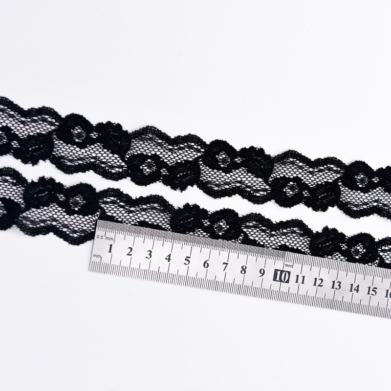 High Quality Stretch Nylon Lace Trim 3cm Nylon Lace Fabric Nylon Spandex Lace for Bra And Underwear Wedding Decoration 106423#