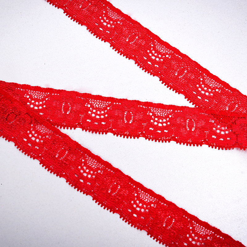 High Quality Stretch Nylon Lace Trim 2.2cm Nylon Lace Fabric Nylon Spandex Lace for Bra And Underwear Wedding Decoration 106248#