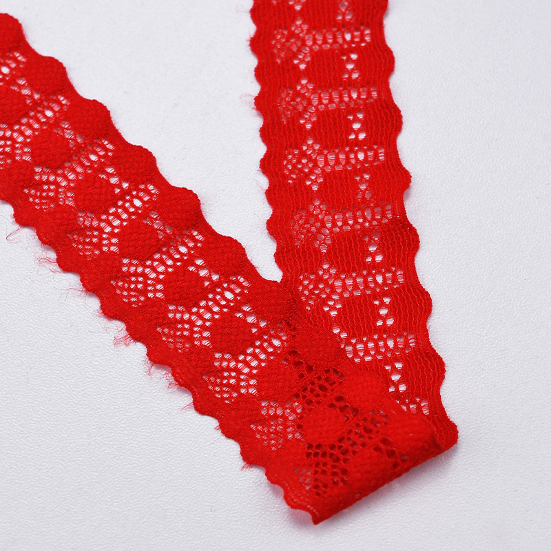 High Quality Stretch Nylon Lace Trim 2.5cm Nylon Lace Fabric Nylon Spandex Lace for Bra And Underwear Wedding Decoration 7707#
