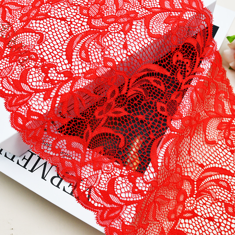 Ready Stock Lace High Quality 20cm Women's Elastic Floral Lace Trim 5217#
