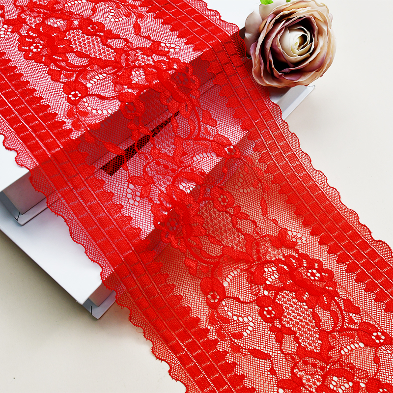 21.5cm Beautiful Lace Stretch Floral Lingerie Headband Elastic Diy Lace 12399#