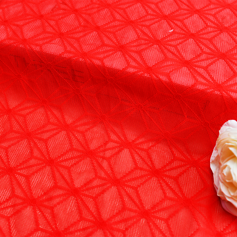 Wholesale two-color knitted elastic lace fabric women's dress 41157#