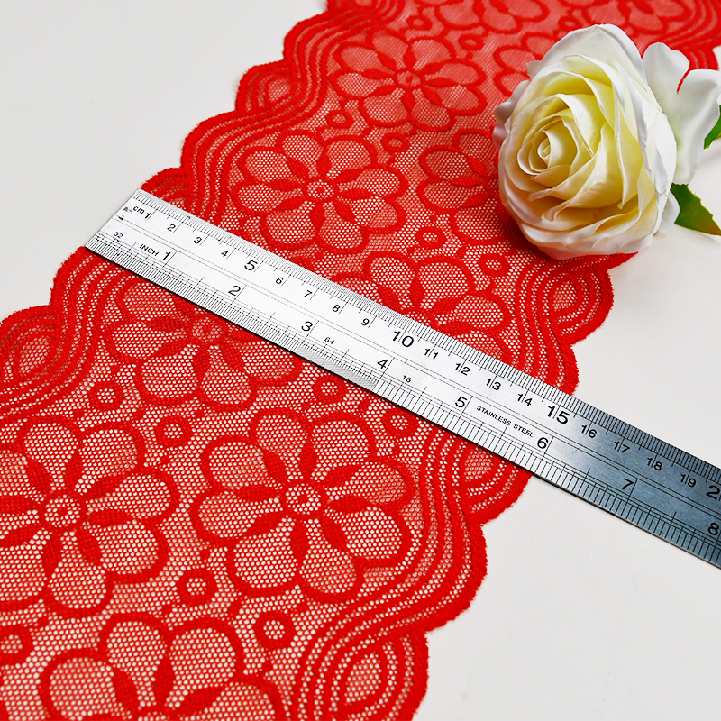  Elegant Mesh Elastic Lace Trim 15.5cm Spandex Lace Fabric Elastic Lace Women's Dress Underwear Bra 445#
