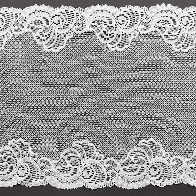  Elegant Mesh Elastic Lace Trim 25.5cm Spandex Lace Fabric Elastic Lace Women's Dress Underwear Bra 1856#
